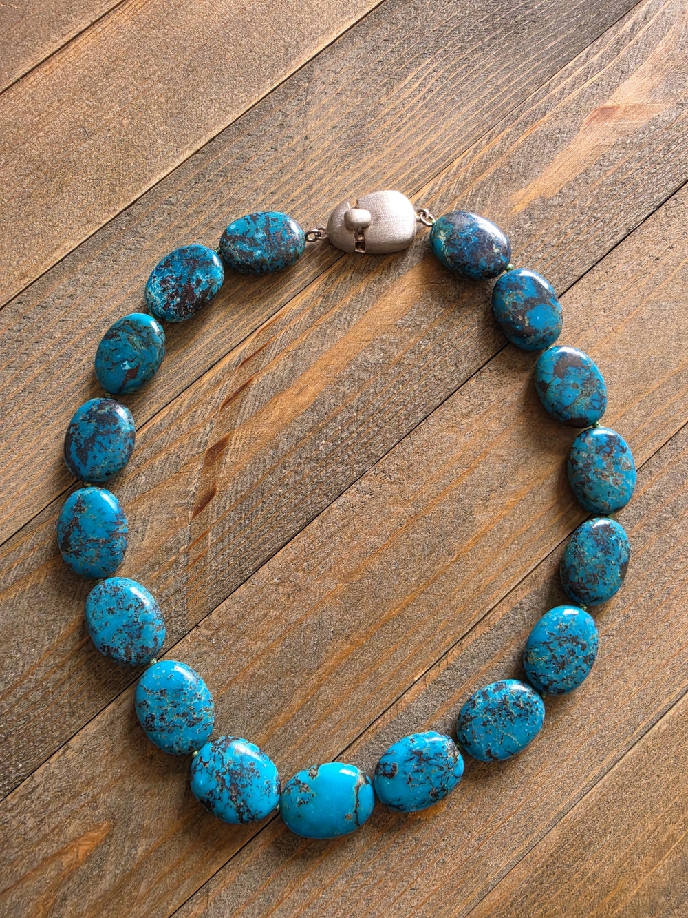 Whitney Kelly Turquoise W/925 Clasp.Collar Necklace - Blue